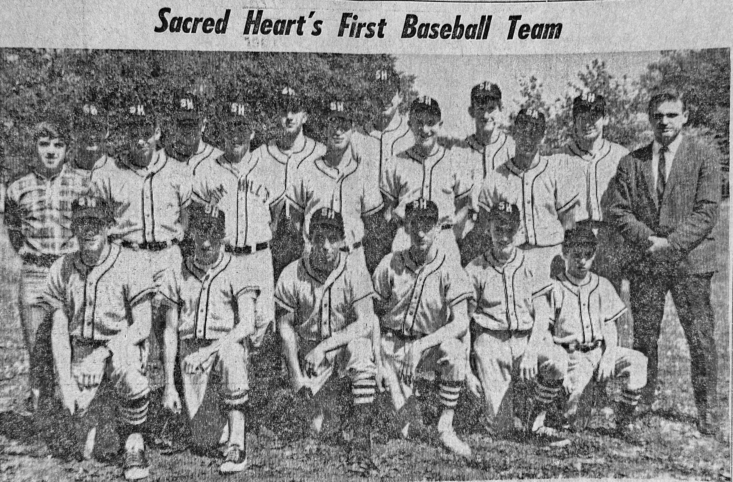 Sacred Heart’s first baseball team